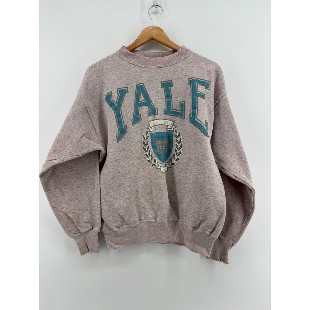 Ultra Sweats Yale University Crewneck Sweatshirt Mens Large Heather Pink Vintage